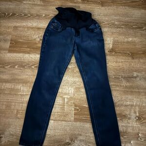 Women’s preowned maternity, indigo blue jeans size large